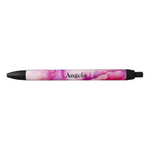 Waterverf magenta stropdas-kleurstof zwarte inkt pen