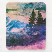 Waterverf Magic Bos Landschapsschilderij Muismat (Voorkant)