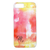 Waterverf Magic Monogram Art iPhone / iPad hoesje (Achterkant)