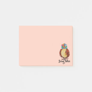 Waterverf Magische Owl met regenboogveren Post-it® Notes