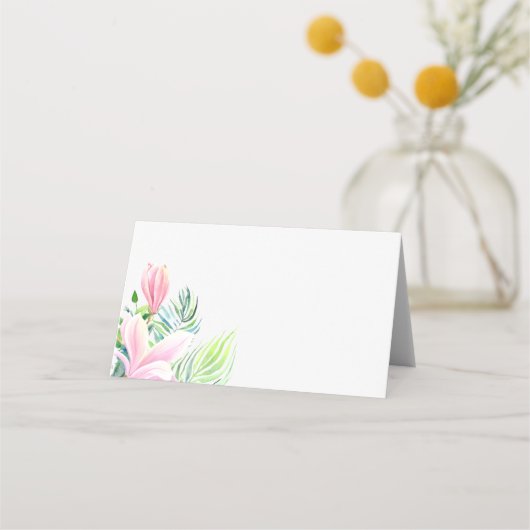 Waterverf Magnolia Flower in Pink Guest Table (Voorkant)