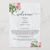 Waterverf Magnolia Flowers Weddenrenroute Programma (Voorkant)