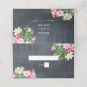 Waterverf Magnolia Flowers Weddenschap Black White (Buitenkant ongevouwen)