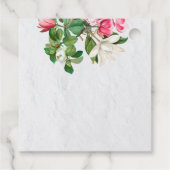 Waterverf Magnolia Flowers Wedding Bedankjes Labels (Achterkant)