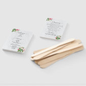 Waterverf Magnolia Flowers Wedding Programme Handwaaier (Niet-gemonteerd)