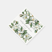 Waterverf Magnolia Greenery bruiloft servetten (Hoek)
