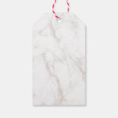 Waterverf Magnolia over de Moederdag Marble Textur Cadeaulabel (Achterkant)