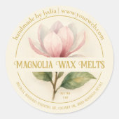 Waterverf Magnolia Wax Melts Label Sticker (Voorkant)