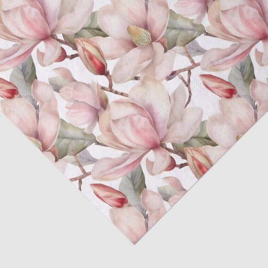 Waterverf Magnolia Weefseldocument Tissuepapier (Detail)