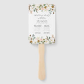 Waterverf Magnolias gepersonaliseerd bruiloft prog Handwaaier (Achterkant)