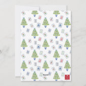 Waterverf Mahjong kerstboom Feestdagenkaart (Achterkant)