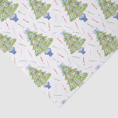 Waterverf Mahjong kerstboom Tissuepapier (Detail)