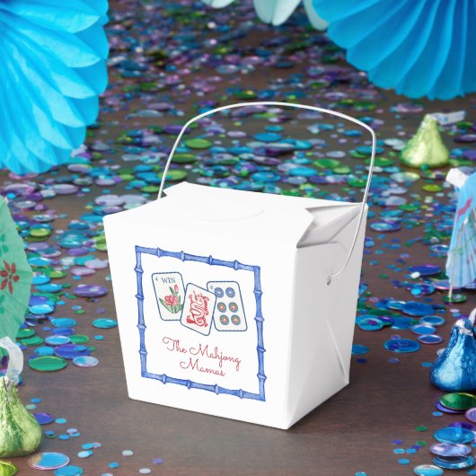 Waterverf Mahjong Tegels & Bogen behuizing Bedankdoosjes (Feest)