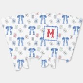 Waterverf Mahjong Tegels & Bogen Monogram Bedankdoosjes (Ongevouwen)