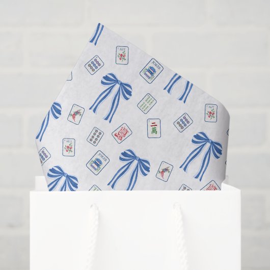 Waterverf Mahjong Tegels & Bogen Tissuepapier (Cadeauzakje)