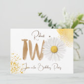 Waterverf maisy tweede uitnodiging (Staand voorkant)