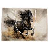 Waterverf Majestic Black Hengst Groot Cadeauzakje (Achterkant)