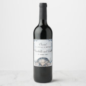 Waterverf Majestic Mia Wedding Wine Label Wijn Etiket (Voorkant)