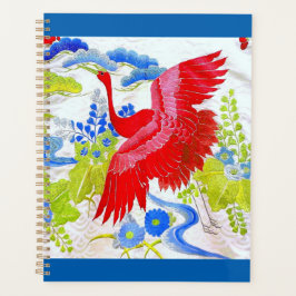 Waterverf Majestic Swan in Clouds Wings Spread Planner