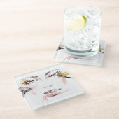 Waterverf Makeup Face Glazen Onderzetter (Schuin)