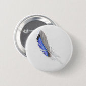 Waterverf Mallard Duck Feather Ronde Button 5,7 Cm (Voorkant /achterkant)