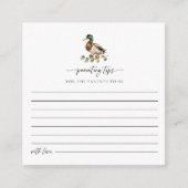 Waterverf Mallard Duck Ouderschap Tips Informatiekaartje (Voorkant)