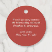 Waterverf Maltees in Santa Hat Kerst Bedankjes Labels (Achterkant)