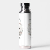 Waterverf Maltese en Floral Krans Waterfles (Links)