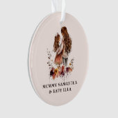 Waterverf mam en dochter (1) ornament (voorkant)