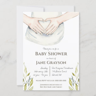 Waterverf Mam-tot-zijn Genderneutraal Baby shower Kaart