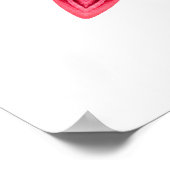 Waterverf Mandala Art - Red Rose Petals Flower Poster (Hoek)