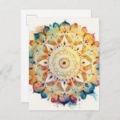 Waterverf Mandala Briefkaart (Voorkant / Achterkant)