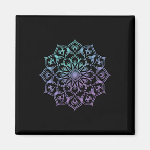 Waterverf Mandala Heilige Fractale Geometrie Kunst Magneet