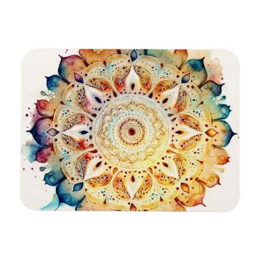 Waterverf Mandala Magneet (Horizontaal)