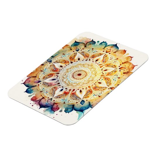 Waterverf Mandala Magneet (Linkerzijde)
