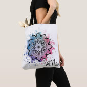 Waterverf Mandala Sat Nam Canvas tas (Dichtbij)