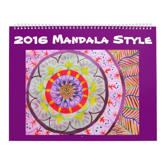 Waterverf Mandala Style Kalender (Hoes)