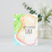 Waterverf Mango Hand Painted Tropical Birthday Briefkaart (Staand voorkant)