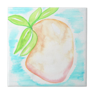Waterverf Mango Handgeschilderde Tropische Keuken Tegeltje