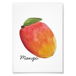 Waterverf Mango Print Foto Afdruk