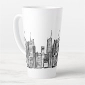 Waterverf Manhattan skyline in New York Latte Mok (Linkerhoek)
