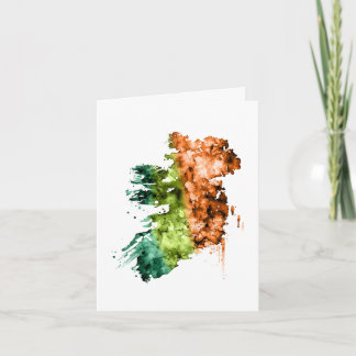 Waterverf Map of Ireland Wenskaart Kaart