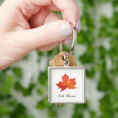 Waterverf Maple Leaf Sleutelhanger (Hand)