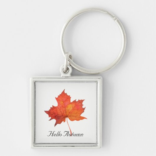 Waterverf Maple Leaf Sleutelhanger (Voorkant)