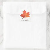 Waterverf Maple Leaf Vierkante Sticker (Tas)