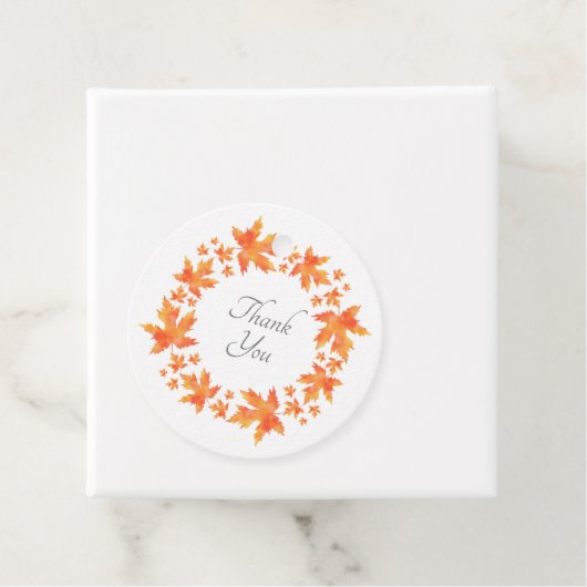 Waterverf Maple lekt adem Bedankjes Labels (In situ)