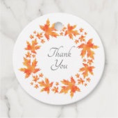 Waterverf Maple lekt adem Bedankjes Labels (Voorkant)