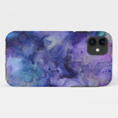 Waterverf Marble Paars Blue iPhone 5/5S Hoesje (Achterkant (horizontaal))