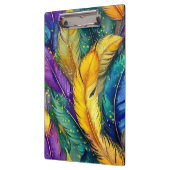Waterverf Mardi Gras Feather naadloos patroon Klembord (Links)