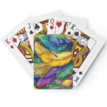 Waterverf Mardi Gras Feather naadloos patroon